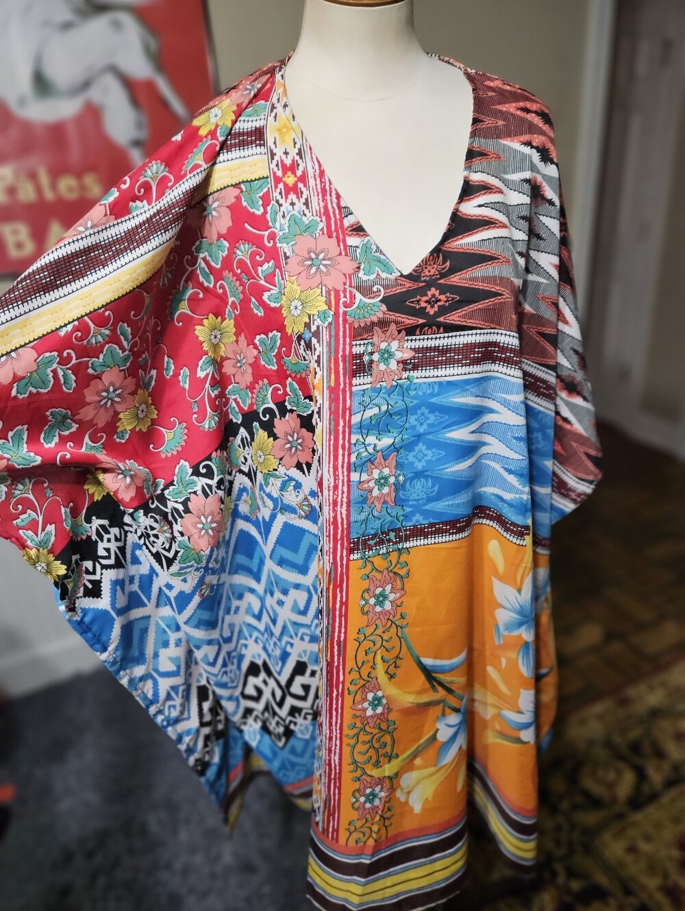 Gypsie Blu Boho Patchwork Kaftan One Size